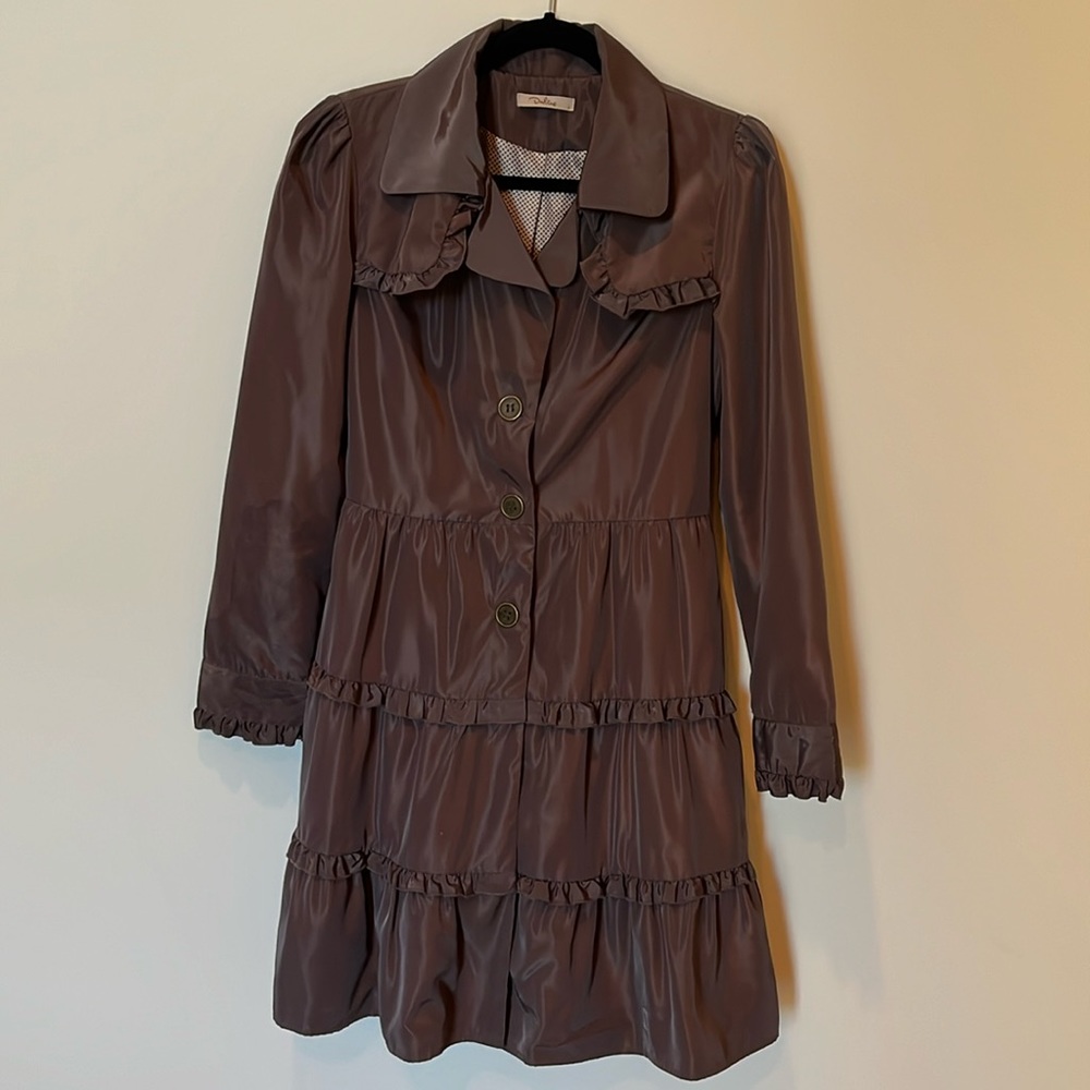Taupe (Grayish Brown) Lined Coat/Jacket by Darling